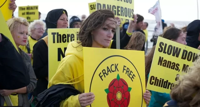 Anti-fracking protesters