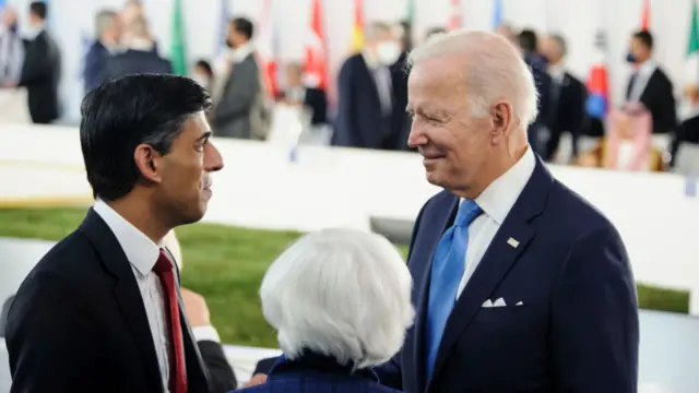 Rishi Sunak meets Joe Biden in 2021