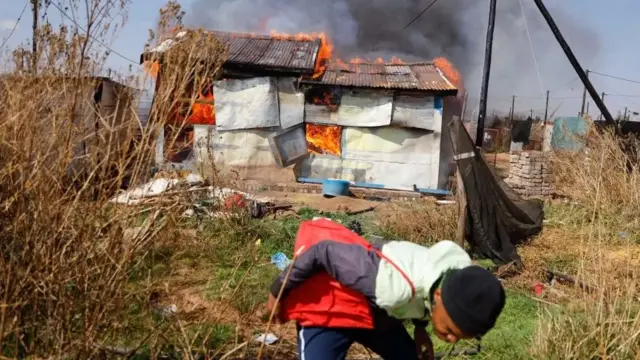 Home being burnt down