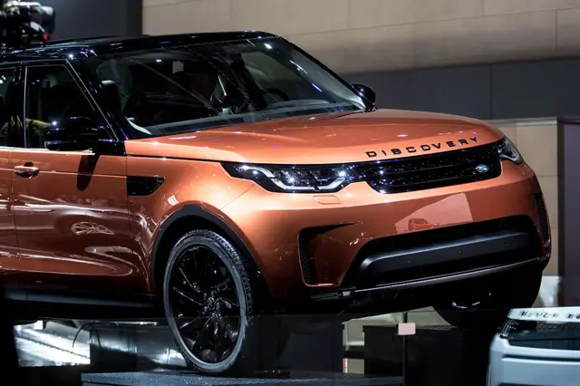 A Land Rover Discovery on display in 2016.