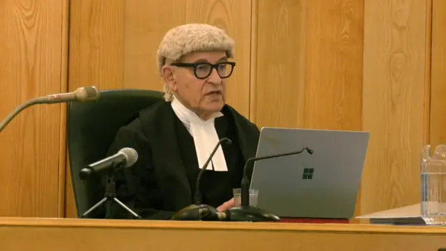 Judge Richard Marks KC during a live broadcast from the Old Bailey, London