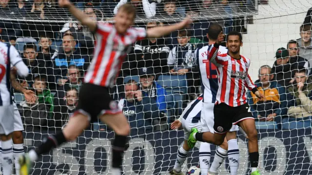 Sheff Utd celebrate goal