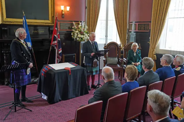 Fife Provost Jim Leishman was on hand inside the City Chambers as King Charles made his speech bestowing city status on Dunfermline