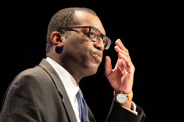 Chancellor Kwasi Kwarteng at the Conservative party conference in Birmingham