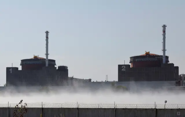 A view of the Zaporizhzhia Nuclear Power Plant