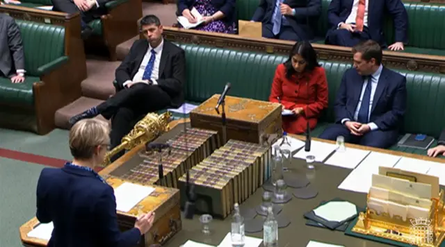 Yvette Cooper and Suella Braverman in the House of Commons