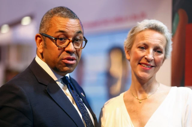 Foreign Secretary James Cleverly and his wife Susannah