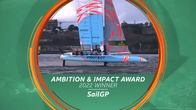 SailGP winning award graphic