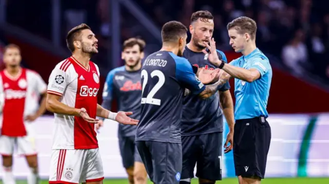 Tadic gets a red card