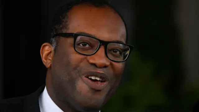 Chancellor Kwasi Kwarteng outside a hotel in Birmingham on Day Two of the Tory party conference