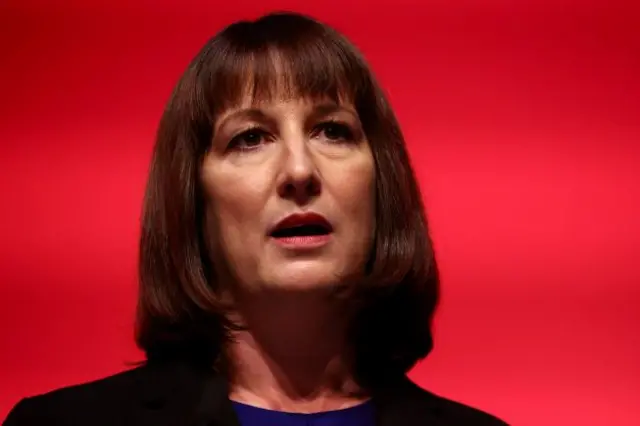 Britain's Shadow Chancellor of the Exchequer Rachel Reeves speaks at Britain's Labour Party's annual conference in Liverpool