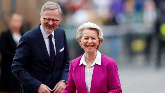 Czech Prime Minister Petr Fiala and European Commission President Ursula von der Leyen