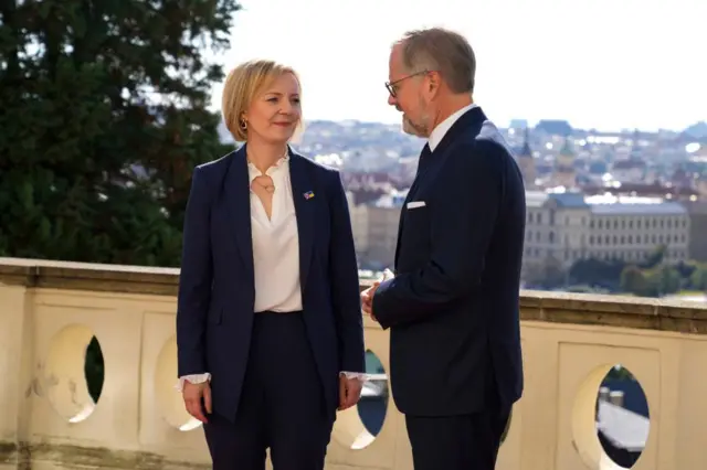 UK Prime Minister Liz Truss meets Czech Republic PM Petr Fiala