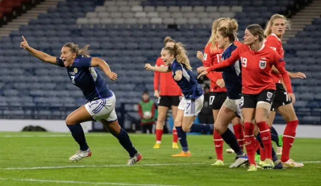 Abi Harrison celebrates