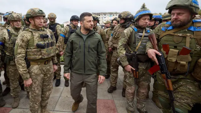 President Zelensky in Izyum on 14 September 2022