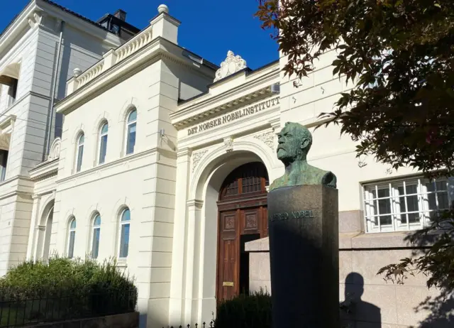 The Nobel Institute in Oslo where the winner will be announced