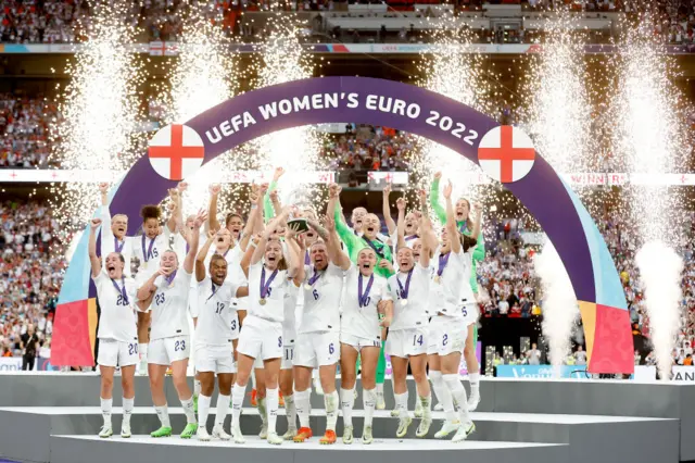 England lift Euros trophy