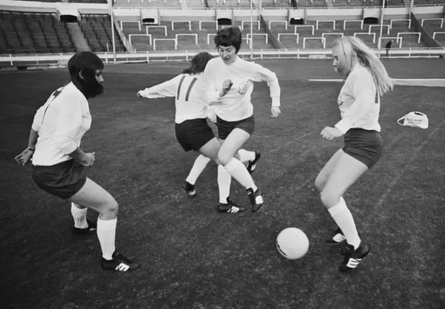 England women train, 1972