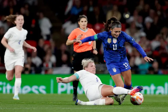 Millie Bright tackles Sophia Smith