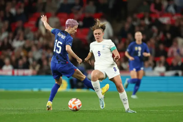 Megan Rapinoe and Georgia Stanway