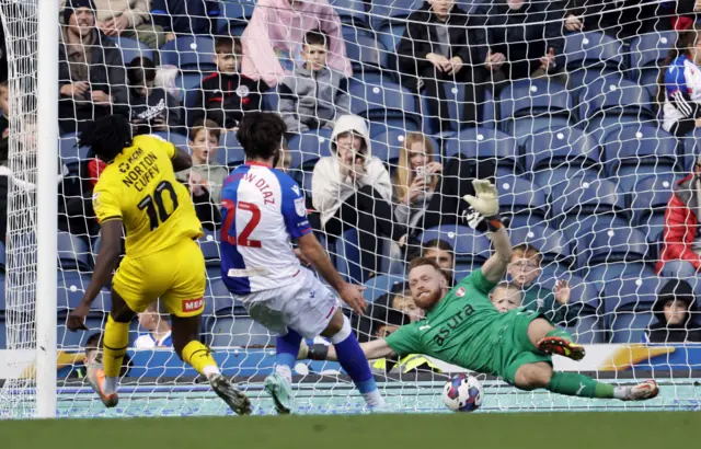 Ben Brereton Diaz scores his second for Blackburn