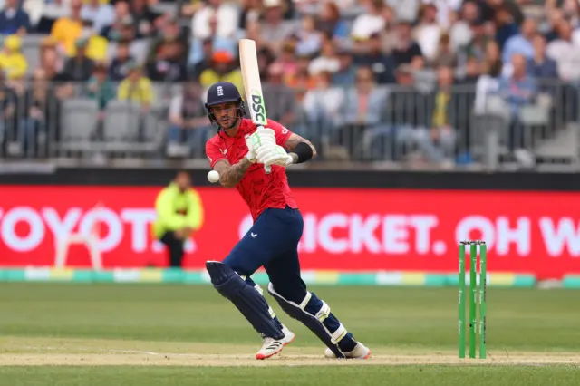 England opener Alex Hales in T20 v Australia at Perth's Optus Stadium