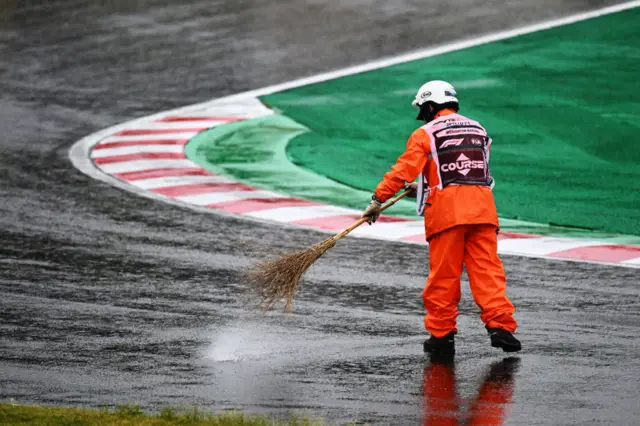 race marshall clears the rain