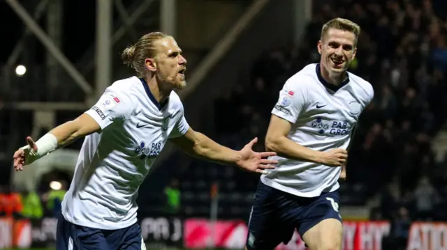 Preston celebrate