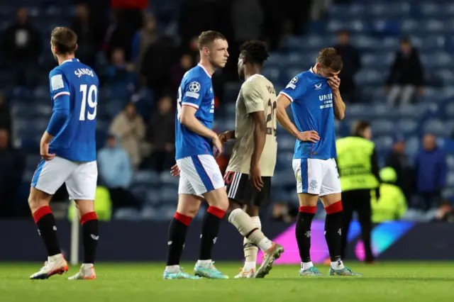 Rangers look disappointed