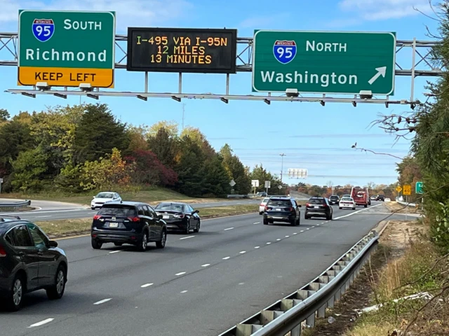 The motorway near Richmond, Virginia