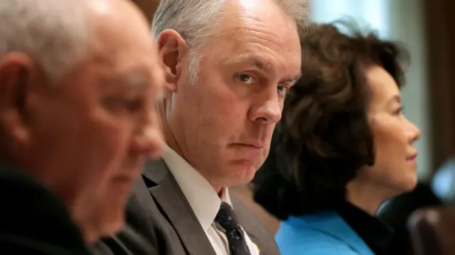 Zinke at a White House briefing