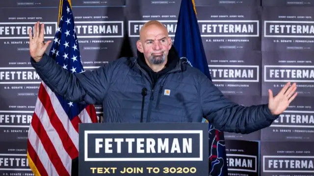 Democratic John Fetterman, who suffered a stroke a few months ago, is up against Republican Mehmet Oz - better known as TV doctor "Dr Oz" - for the Senate seat in Pennsylvania