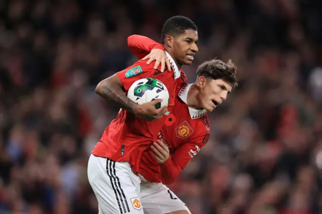 Marcus Rashford celebrates
