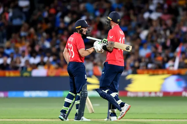 Jos Buttler and Alex Hales shake hands