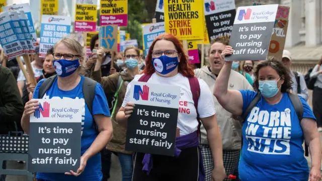 nurses on strike