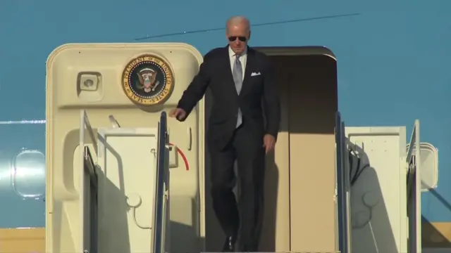 President Biden arrives in Egypt