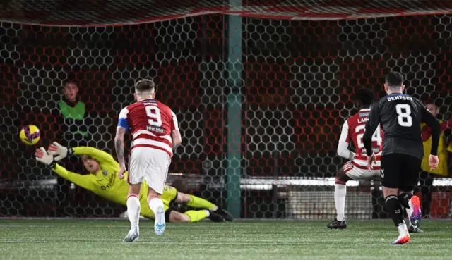 Lawson lashes in a leveller from the penalty spot