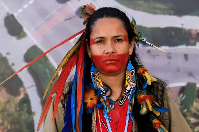 Shirley Adilson Silva, from Latin American foundation ‘Fundación Avina’ poses for a picture during the COP27 climate summit in Sharm el-Sheikh, Egypt November 8, 2022.