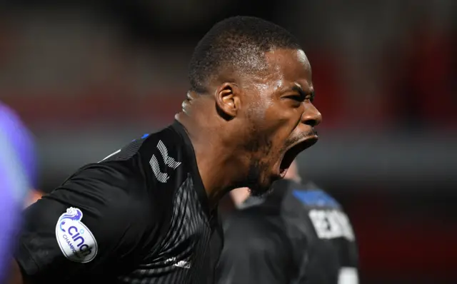 Dipo Akinyemi celebrates his second goal