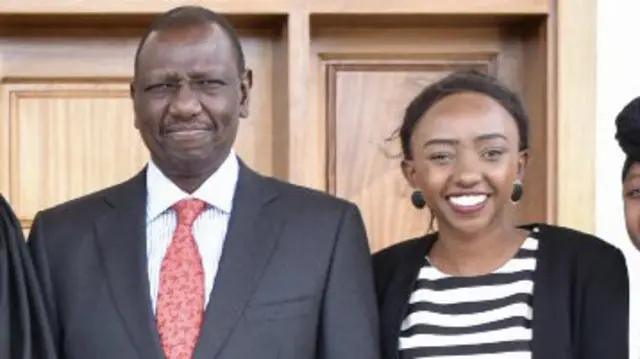 Kenya's President William Ruto with his daughter Charlene Ruto