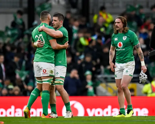 Ireland team celebrate