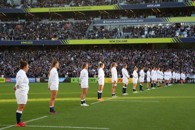 England team face the haka