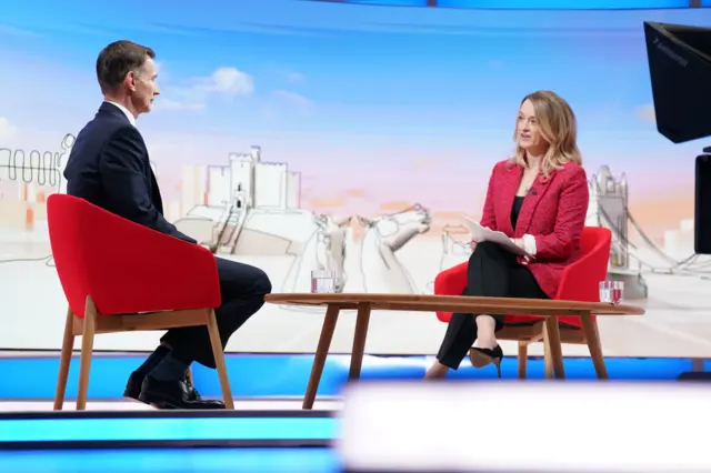 Jeremy Hunt and Laura Kuenssberg