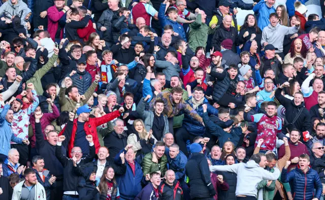 Burnley fans celebrate