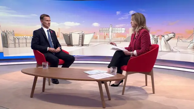 Jeremy Hunt and Laura Kuenssberg