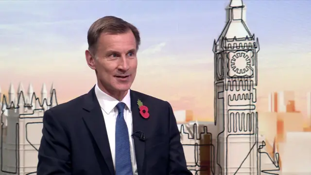 Jeremy Hunt on Sunday with Laura Kuenssberg