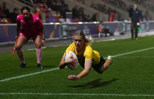 Australia's Shenae Ciesiolka scores