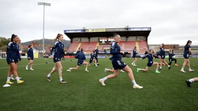 Northern Ireland going through their paces at Seaview