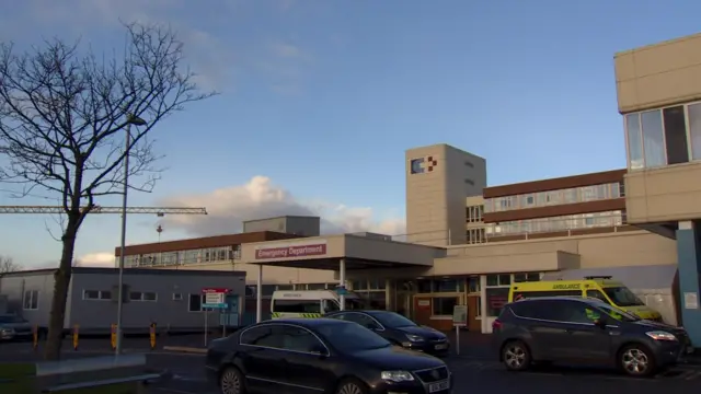 The exterior of Craigavon Area Hospital