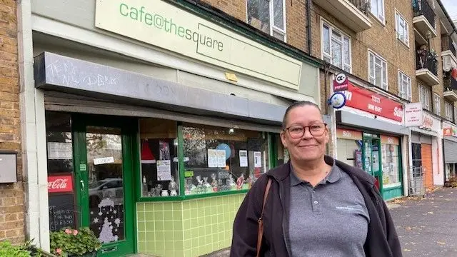 Wendy Wilson pictured outside Cafe at The Square in Southend